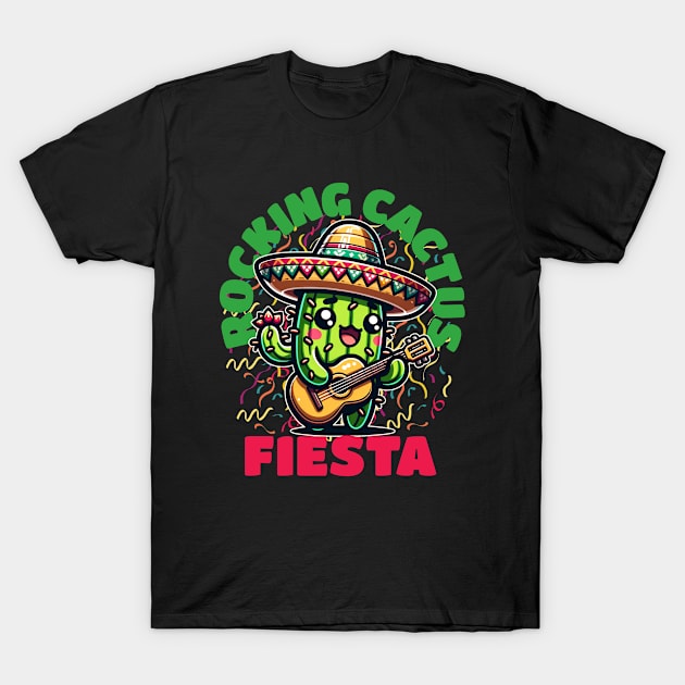 Rocking Cactus Fiesta T-Shirt by Odetee